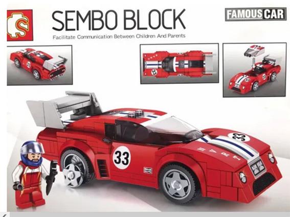 لگو سمبو بلاک « ماشین فراری BB512Le» Sembo Block Famous Car Ferrari BB512 Le Mans Technic 607063